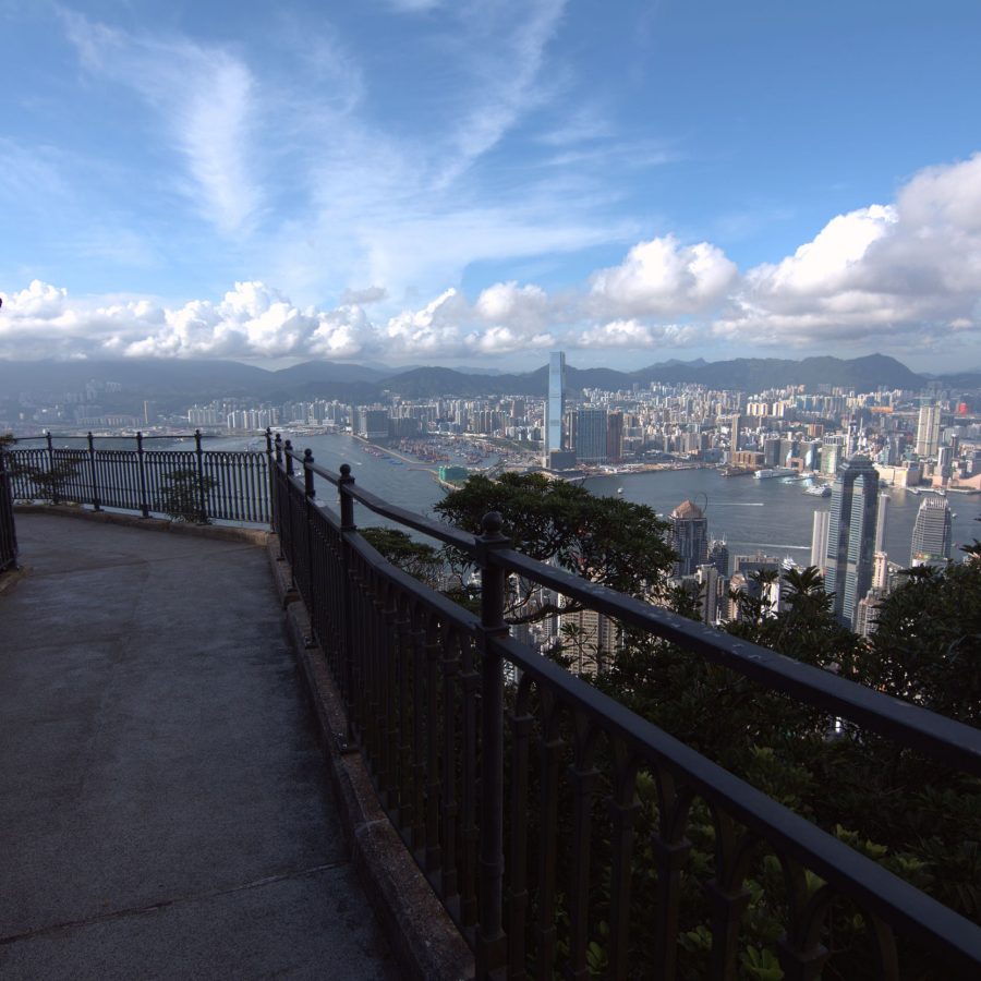 A panoramic view of Hong Kong’s skyline from Victoria Peak.